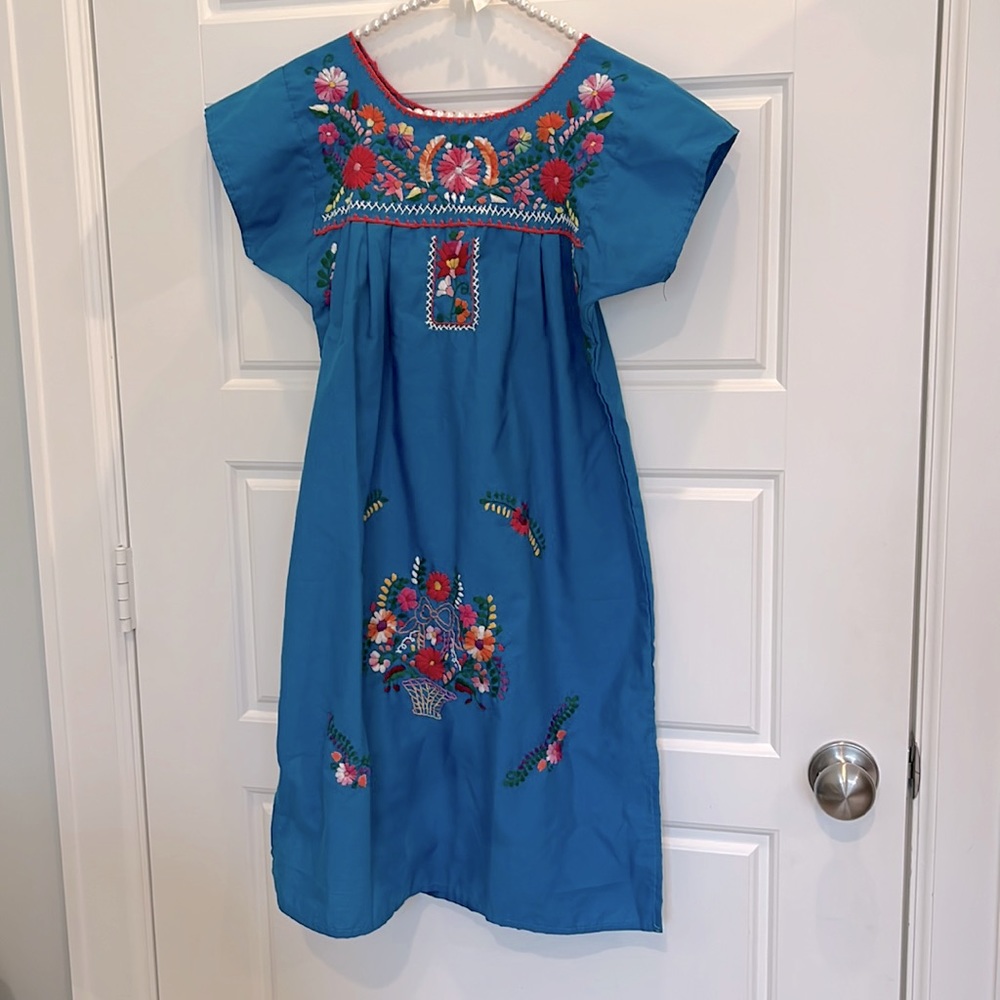 Hand embroidered authentic Mexican dress